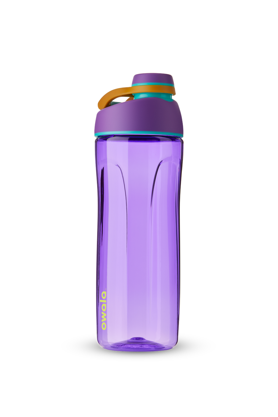 Owala 25 oz Purple Plastic Water Bottle with Flip-Top and Straw Lid 